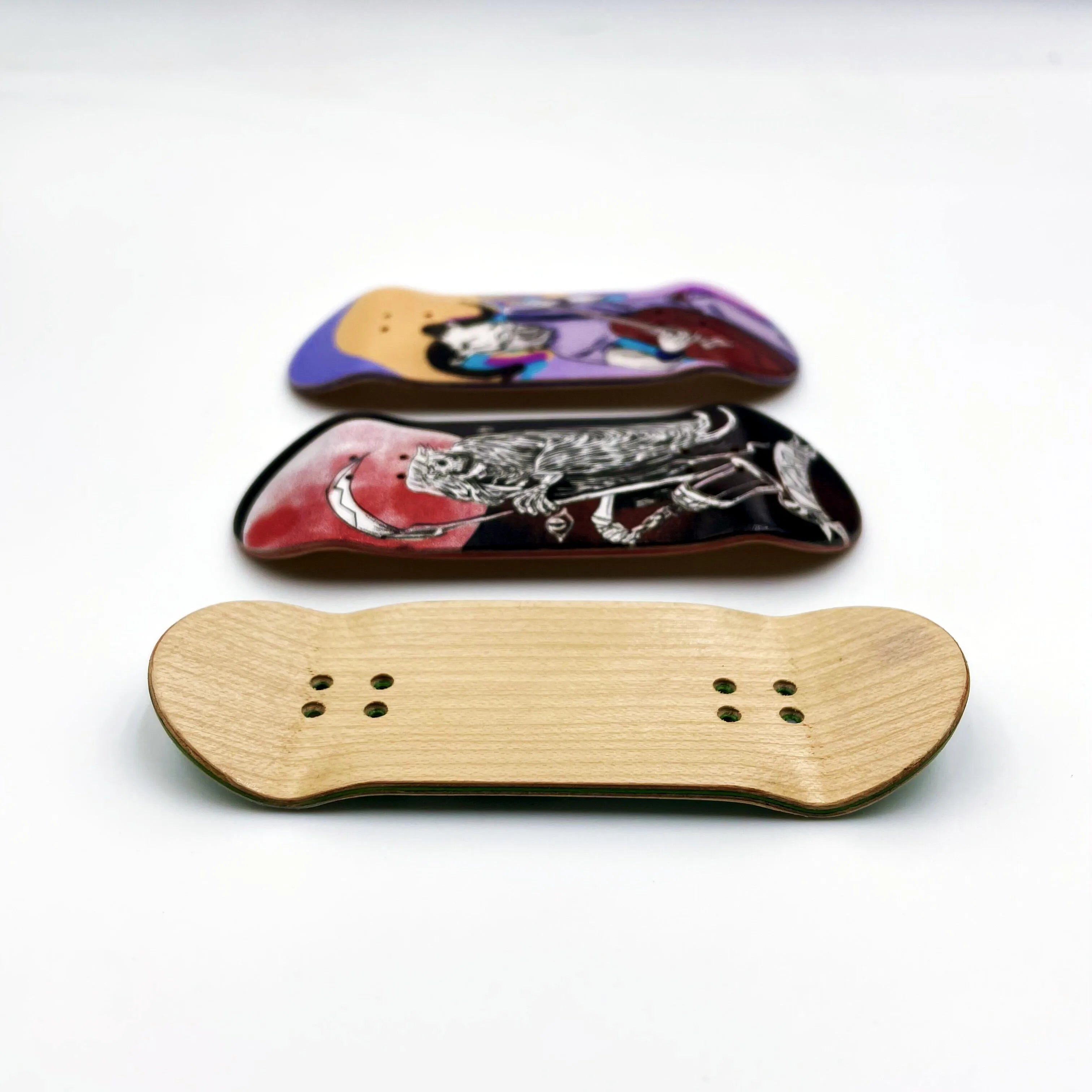 34Mm Wooden Fingerboard Deck with Graphic for Professional Mini Finger Skateboard